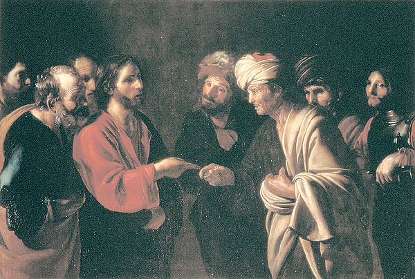 Bartolomeo Manfredi, “Il Tributo di Cesare”, Galleria degli Uffizi, Firenze