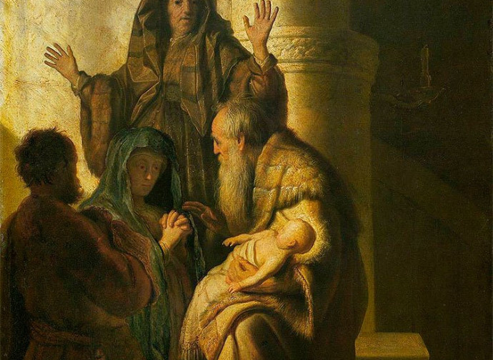 Rembrandt Harmenszoon van Rijn, Presentazione di Gesù al Tempio, Hamburger Kunsthalle Rembrandt Harmenszoon van Rijn, Presentazione di Gesù al Tempio, Hamburger Kunsthalle