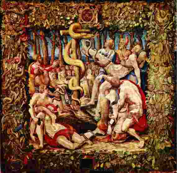 Il serpente di bronzo, Arazzo della manifattura Karcher, Milano - Fabbrica del Duomo