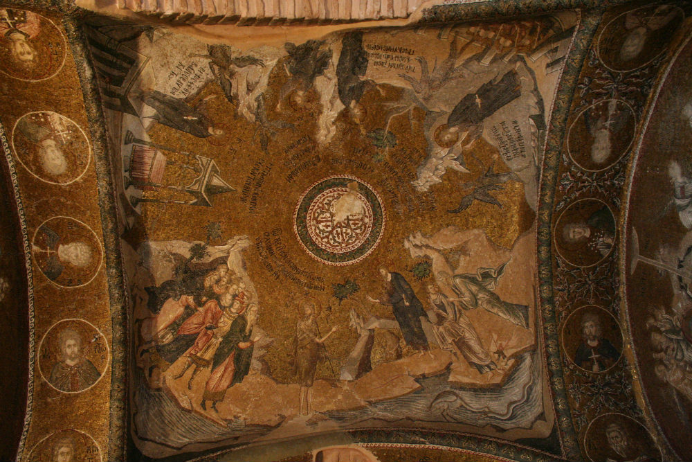 San Salvatore in Chora, Esonartece, seconda campata da sinistra, Il battesimo e le tentazioni di Gesù San Salvatore in Chora, Esonartece, seconda campata da sinistra, Il battesimo e le tentazioni di Gesù